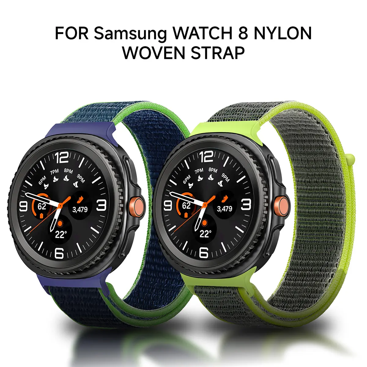 Nylon Strap for Samsung Galaxy Watch 8 44mm 40mm/8 Classic braided loop Bracelet Sport Watchband Correa for Watch 8 Classic Band