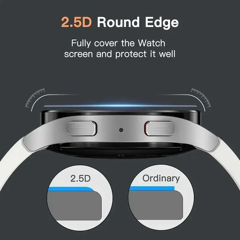 100D Screen Protector For Samsung Galaxy Watch 6 40mm 44mm Tempered Glass on galaxy Watch6 Classic 43mm 47mm watch5 Pro 45mm