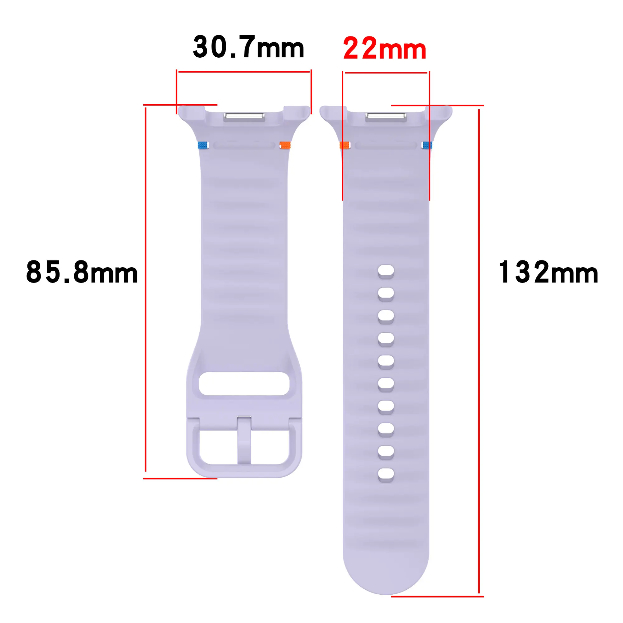 Silicone Strap For Samsung Galaxy Watch 840mm 44mm/ 8 Classic / Ultra 2 Watchband Adjustable Soft TPU Wristband Belt Accessories