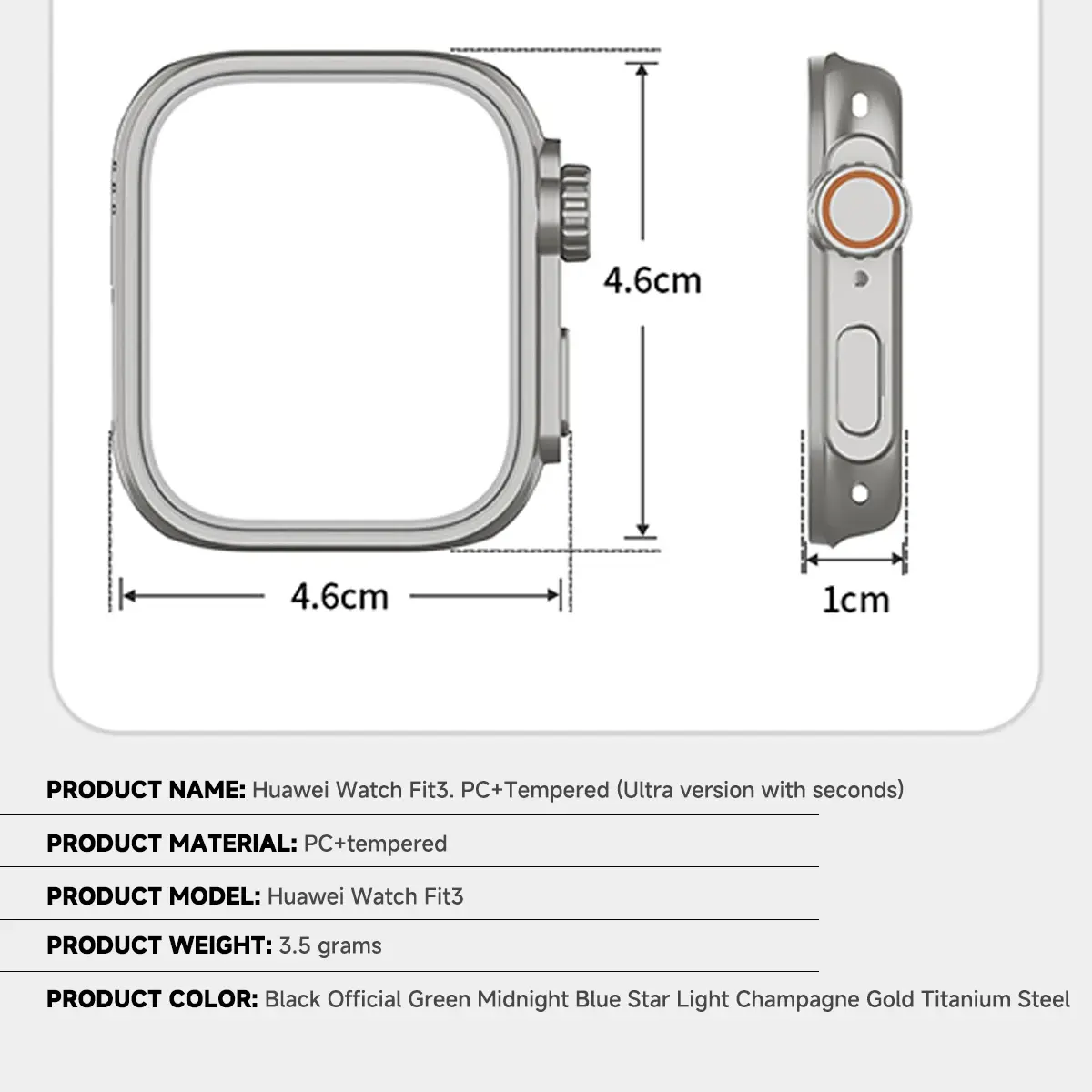 Case+Magnetic Sport Band for Huawei Watch Fit 3 Bracelet Anti Sweat Soft Silicone Wristband Breathable Dual Color Strap