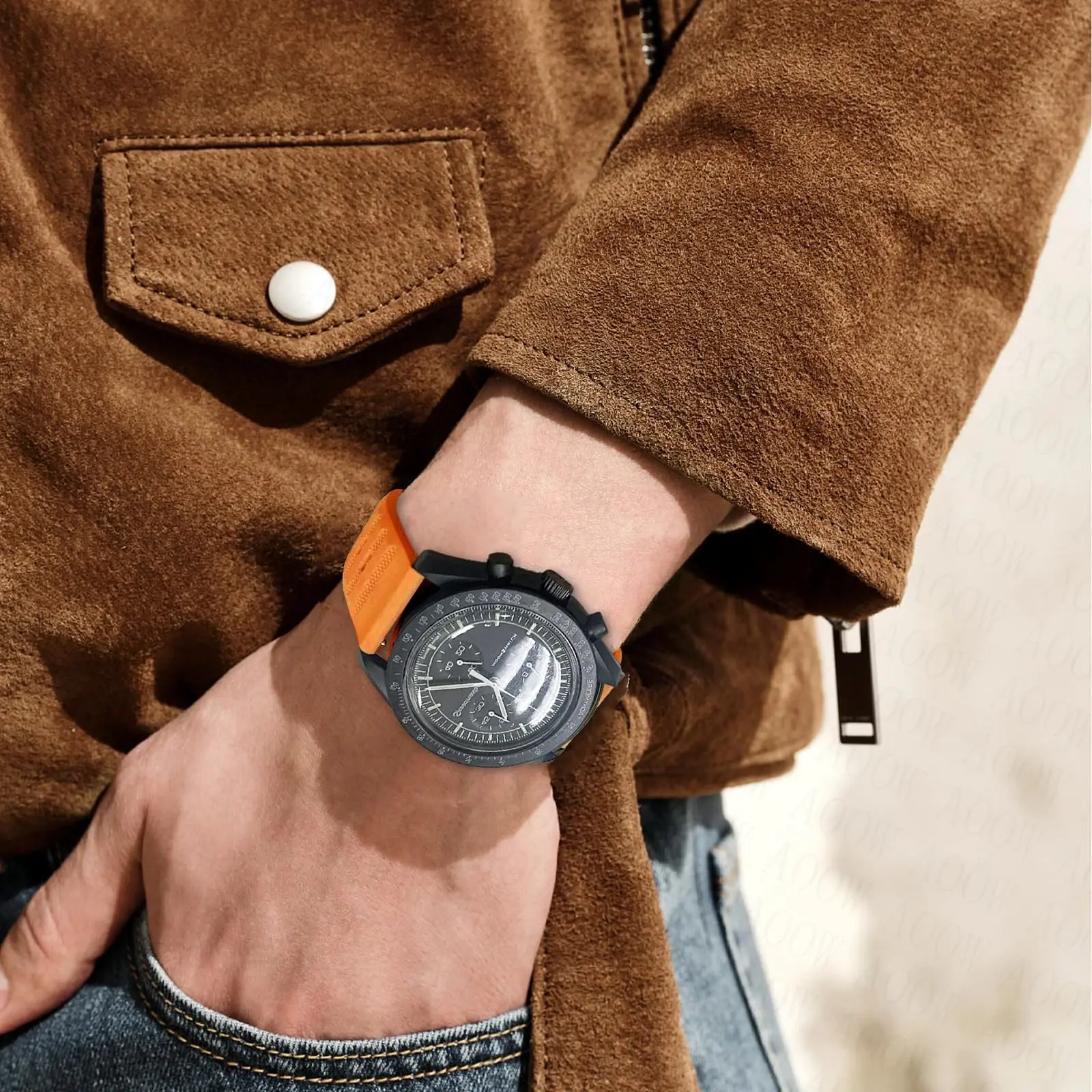 20mm Silicone Sport Strap for Omega X Swatch Joint MoonSwatch Planet Band Quick Release Bracelet for Samsung Galaxy Watch 5 4