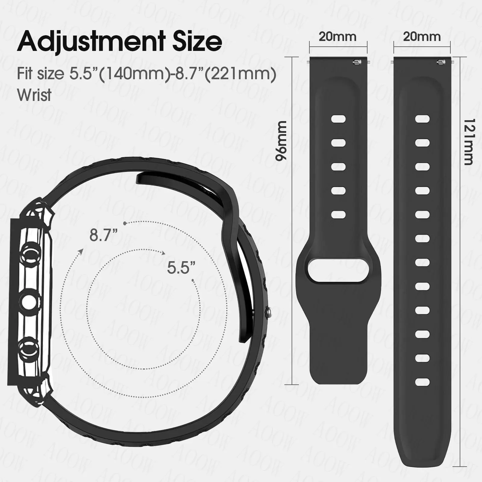 20mm Silicone Sport Strap for Omega X Swatch Joint MoonSwatch Planet Band Quick Release Bracelet for Samsung Galaxy Watch 5 4
