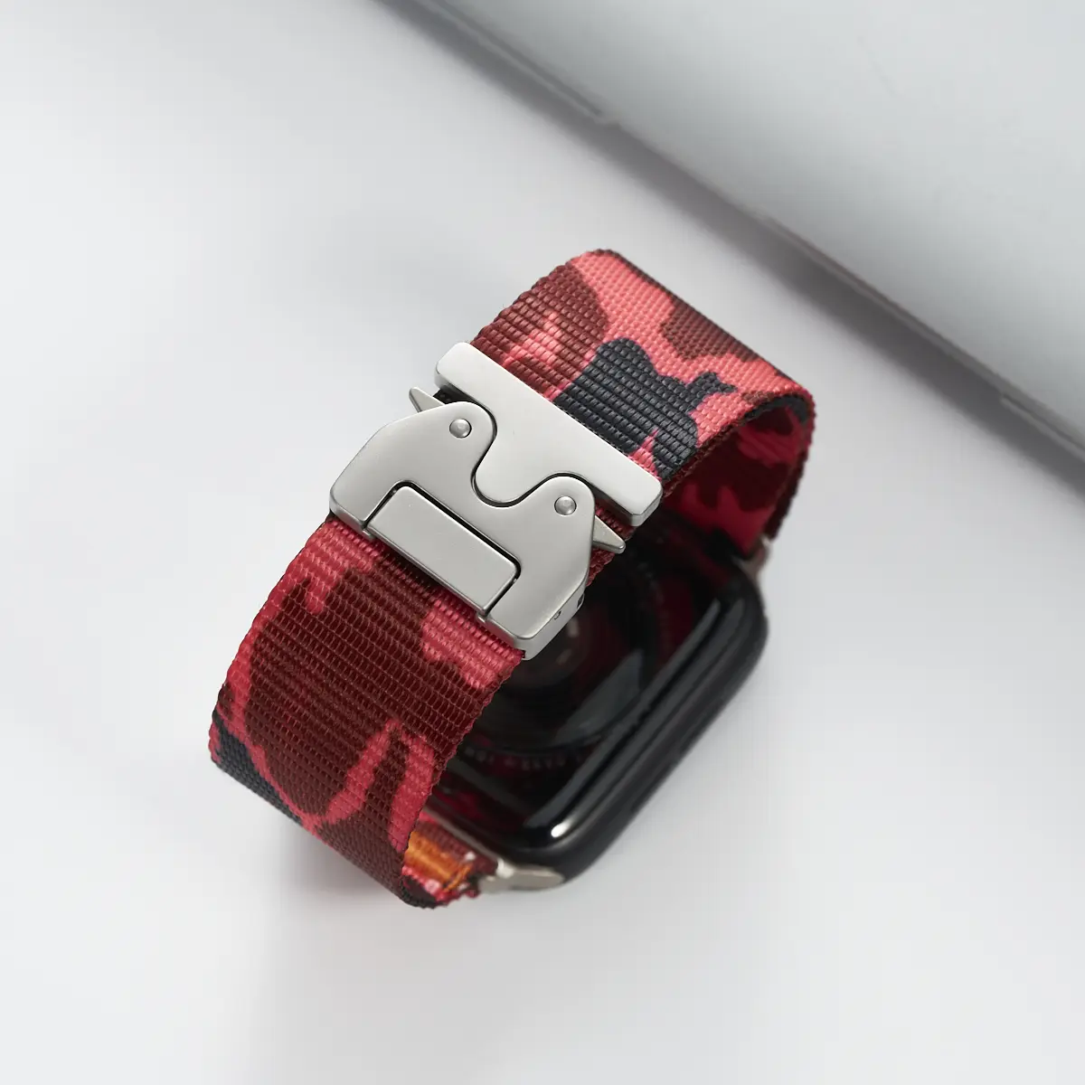 Nylon Loop camouflage Band for Apple Watch Band Series10 49mm 46 45 44 42 38 40 41 Parachute Style Buckle Iwatch Ultra2 9 8 7 6