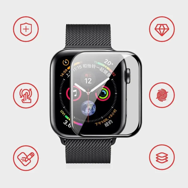 Screen Protector for Apple Watch 7 6 SE 5 9 8 4 3 2 40MM 41MM 42MM 44MM 45MM 38MM Ceramic Film for IWatch Ultra 2 49MM Not Glass