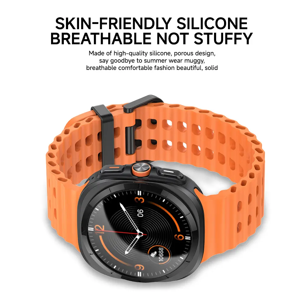 Band For Samsung Galaxy Watch 7 ultra Strap 47mm Accessories Sport silicone Bracelet correa for Galaxy Watch ultra Strap 47mm