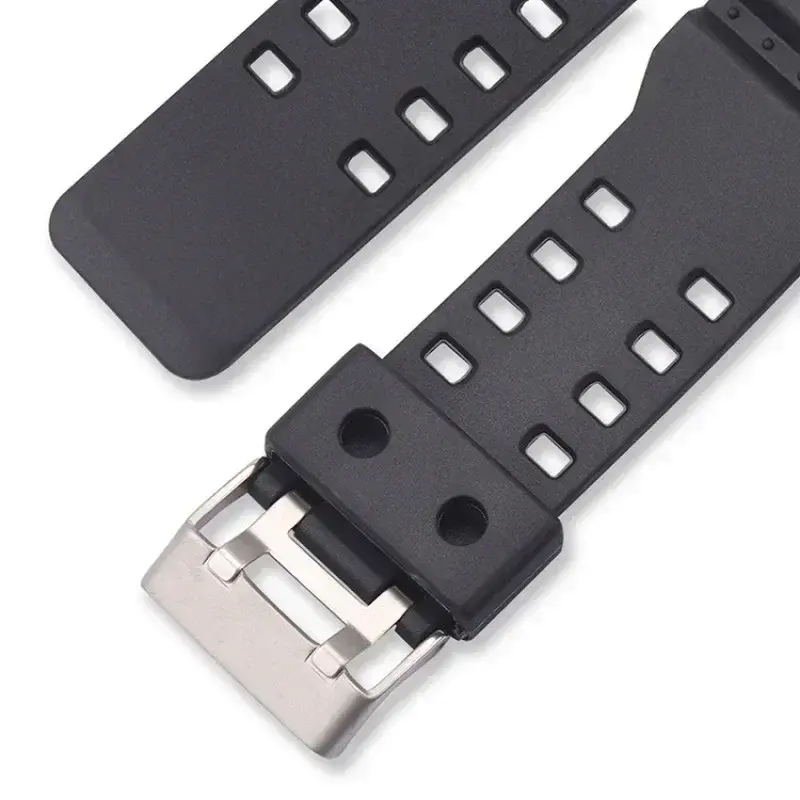 16mm Silicone Rubber Watch Band Strap Replacement Black Waterproof Watchbands Accessories