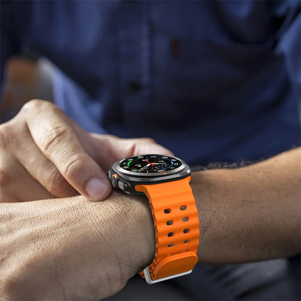 Band For Samsung Galaxy Watch 7 ultra Strap 47mm Accessories Sport silicone Bracelet correa for Galaxy Watch ultra Strap 47mm