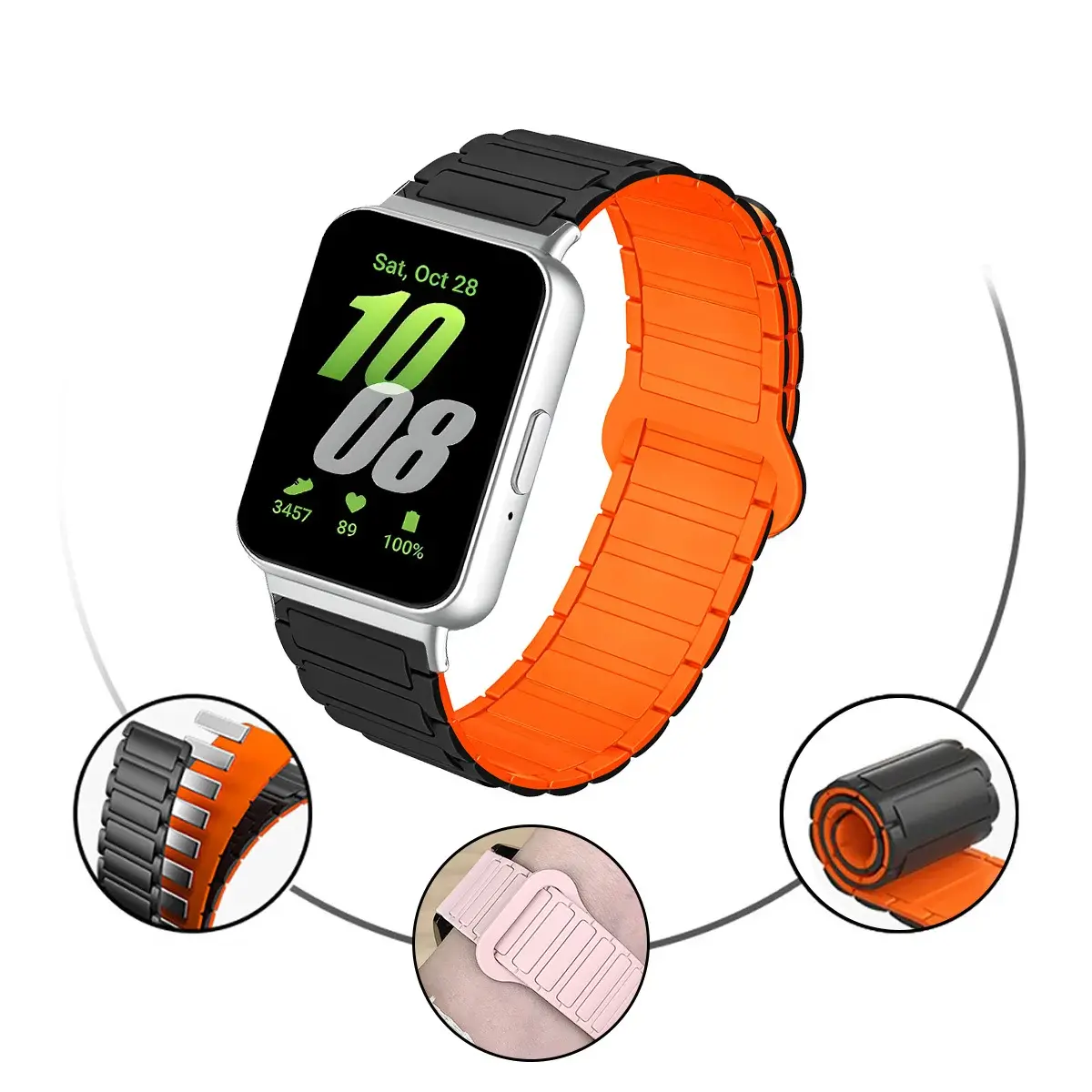 Sport Magnetic Strap for Samsung Galaxy Fit 3 Silicone Watch Band for Samsung Galaxy Fit3 Accessories Correa Men Women Bracelet