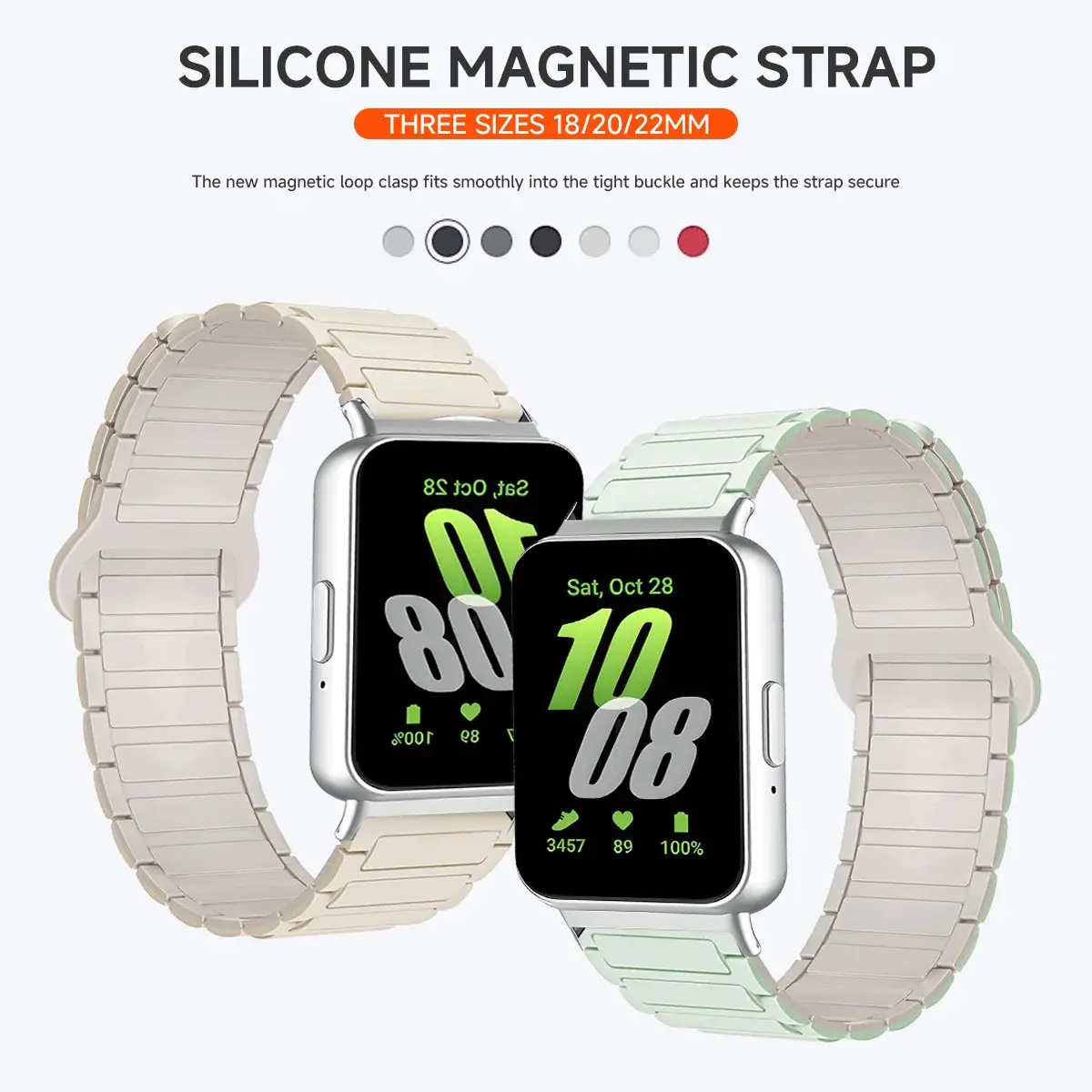 Sport Magnetic Strap for Samsung Galaxy Fit 3 Silicone Watch Band for Samsung Galaxy Fit3 Accessories Correa Men Women Bracelet