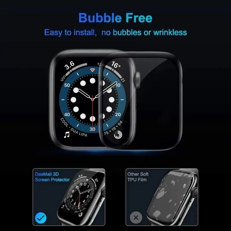 3PCS Ceramic Film For Apple Watch Ultra 8 7 49mm 45mm 41mm Screen Protector For Apple Watch 6 5 4 SE 44mm 40mm 3 2 9 42mm 38mm