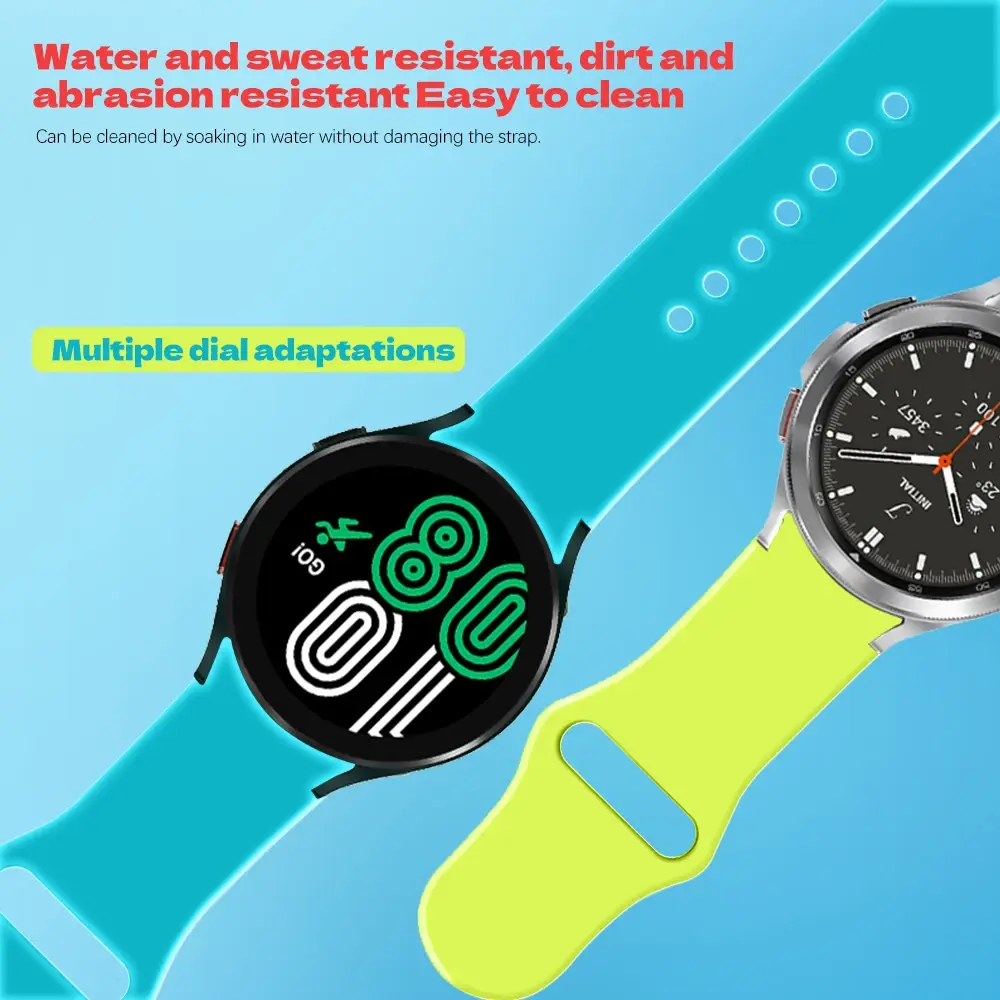 20mm Luminous Silicone Strap for Samsung Galaxy Watch 3 46mm/Active 2 42mm For Huawei GT 2 for Amazfit Bip Band Glow in The Dark