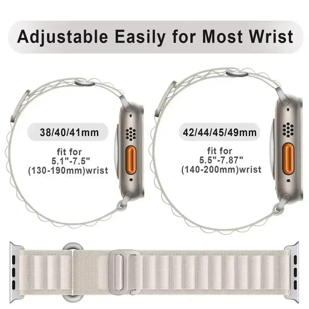 Alpine loop Strap for Apple watch Ultra 2 Band 46mm 40mm 45mm 41mm 38mm 42mm 49mm bracelet iWatch series 10 9 8 7 6 5 4 se Bands