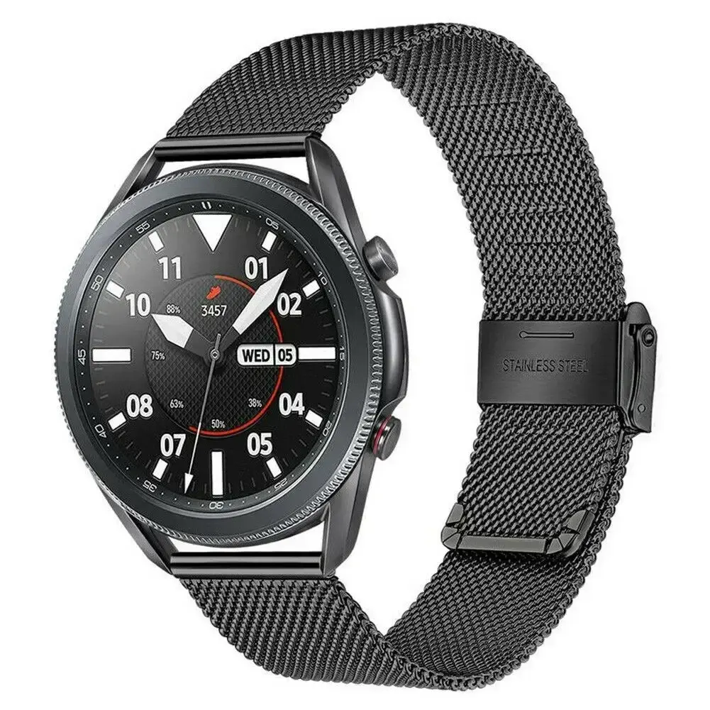 0.6mm Thickness Milanese Mesh Stainless Steel Band Wriststrap 16mm 18mm 20mm 22mm Metal Straps for Samsung Galaxy Watch 7/6/5/4