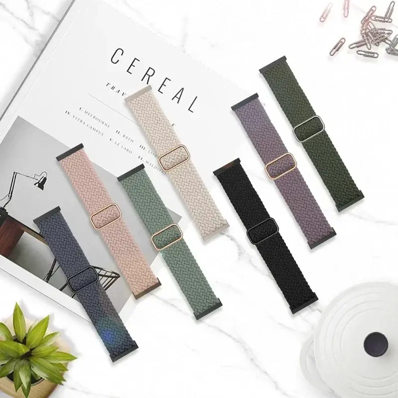 3pcs Sport Bands,Compatible with Fitbit Versa 3/Versa 4/Sense 2/Sense, Adjustable Stretchy Solo Loop Nylon Replacement Watchband