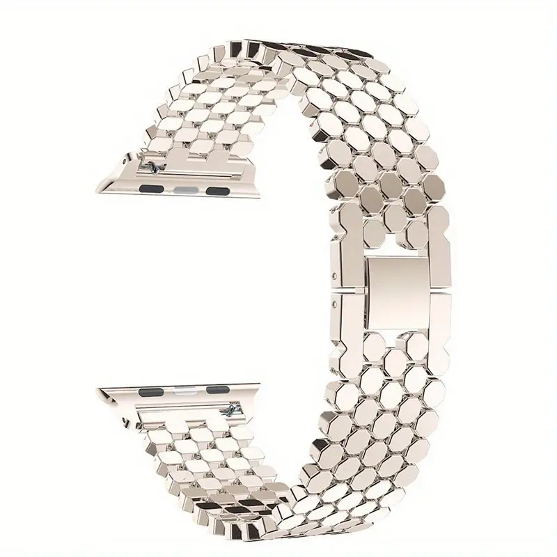 Stainless Steel Strap For Apple Watch Band 45mm 44mm 41 40mm Luxury Bracelet Metal Chain Wristband For iWatch Series 1-9 38 42mm