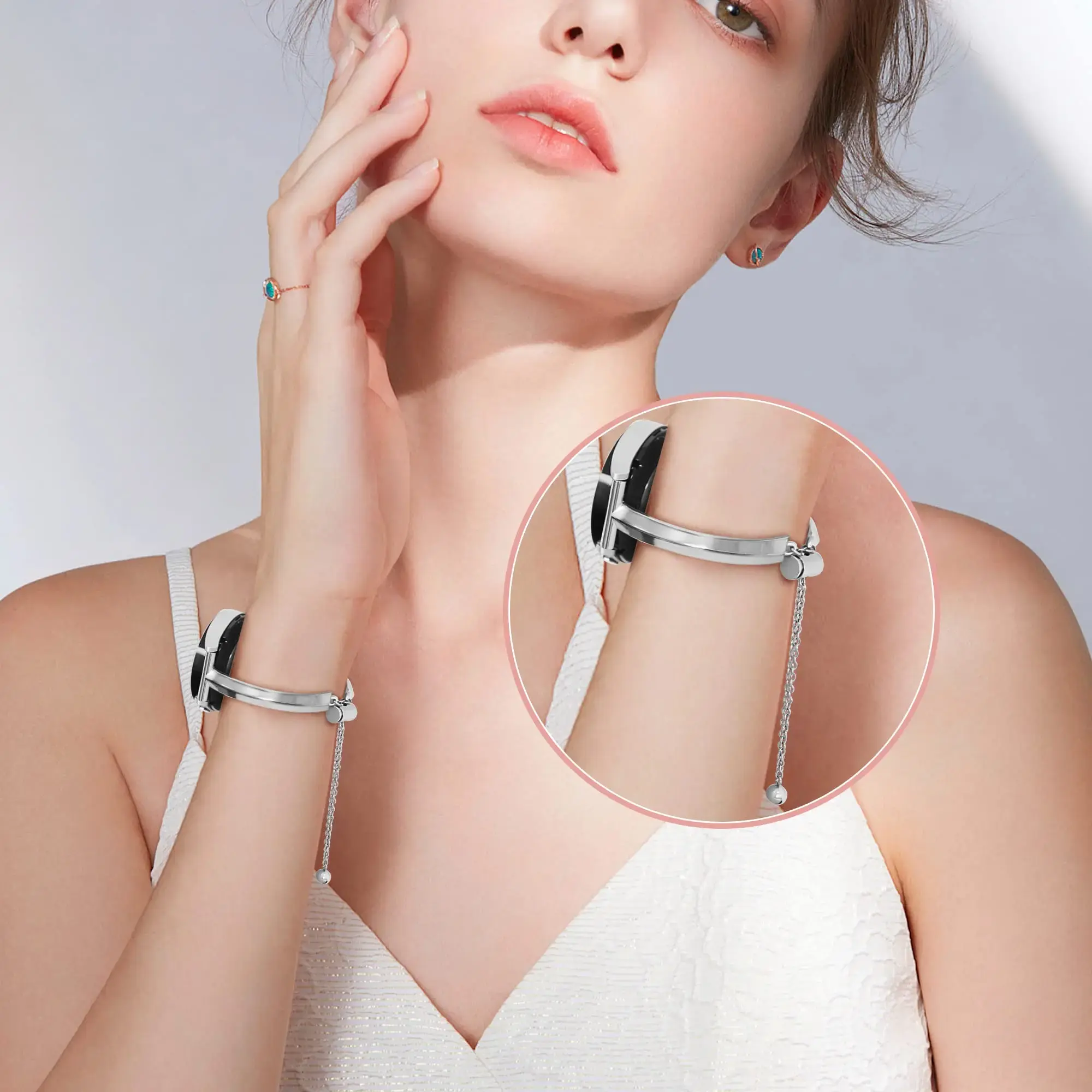 20 22mm Jewelry Strap for Samsung Galaxy Watch 5 pro 45mm 4 40 44mm Metal Chain Woman Correa for Huawei Watch 2 Amazfit Bip Gts2