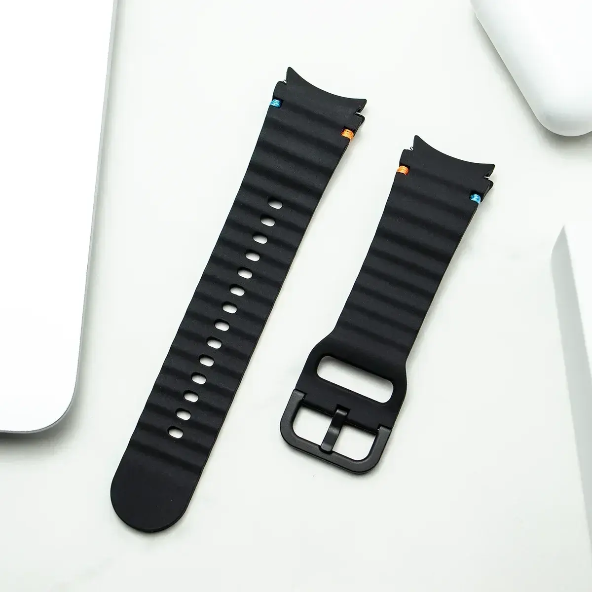 Official 1:1 Silicone Strap for Samsung Galaxy Watch 7 6 5 4 44mm 40mm 5Pro 45mm Band Galaxy Watch 6 4Classic 43mm 47mm Bracelet