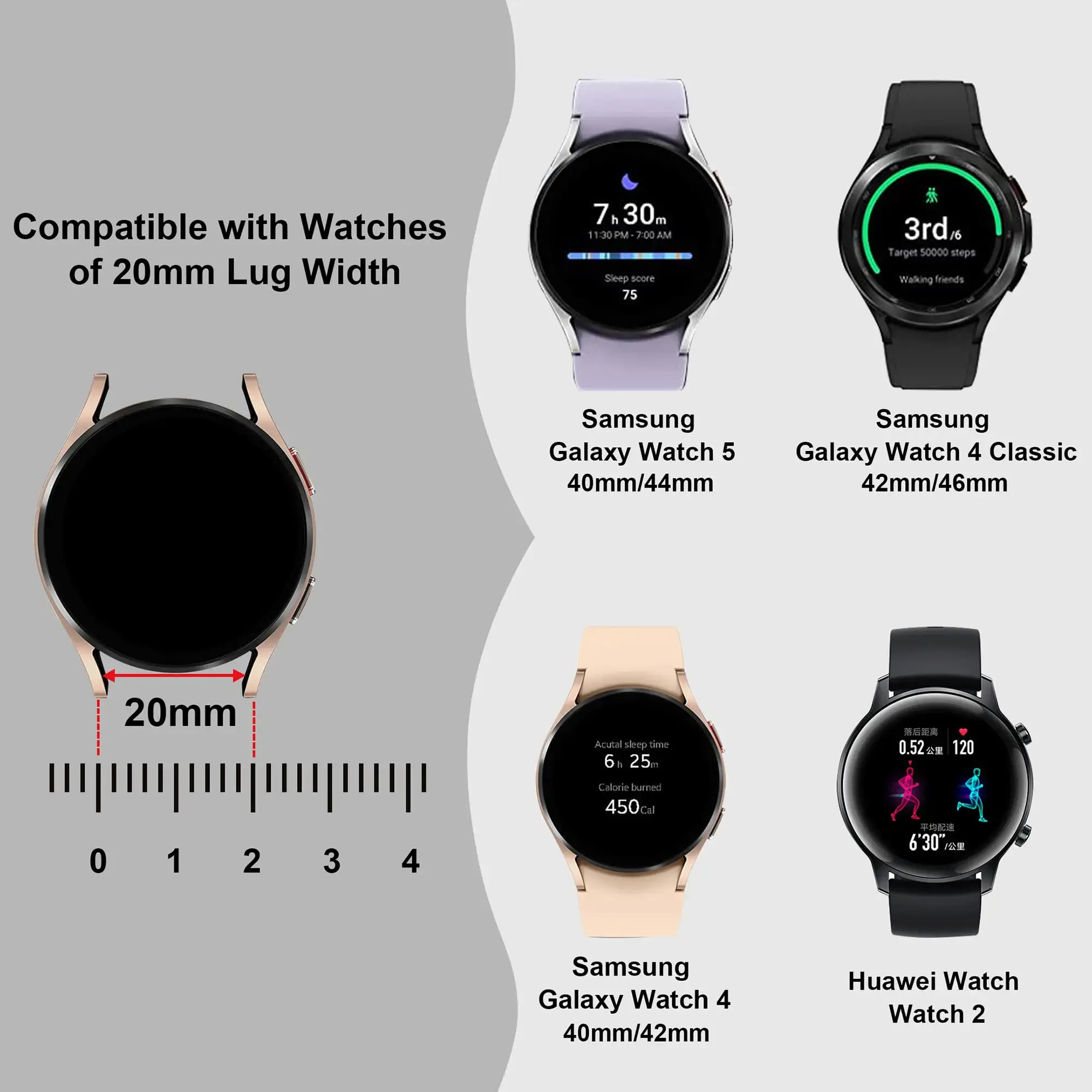 20 22mm Jewelry Strap for Samsung Galaxy Watch 5 pro 45mm 4 40 44mm Metal Chain Woman Correa for Huawei Watch 2 Amazfit Bip Gts2
