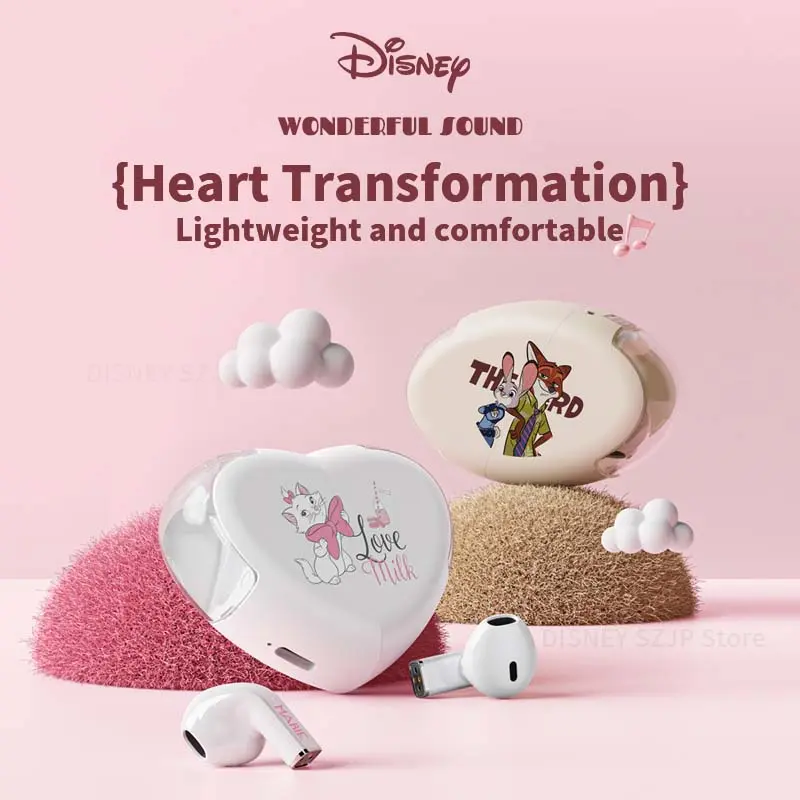 Disney Earphones Bluetooth Hot Zootopia Wireless Bluetooth Earbuds Smart Touch HD Call Low Latency Music Headsets Gift QS-T26