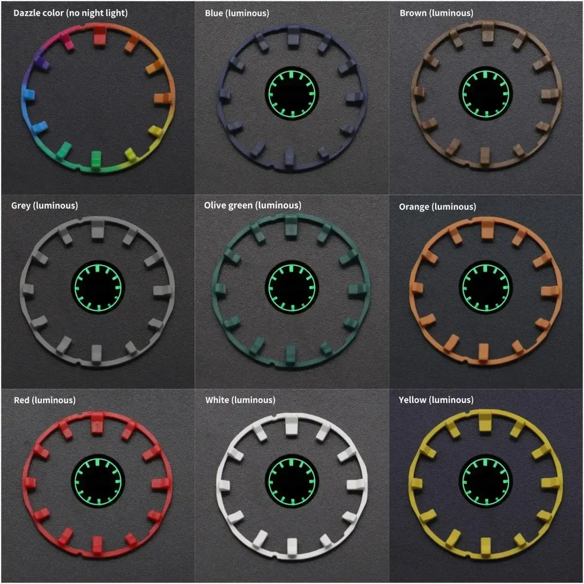 Casioak Luminous Hour Marker For GA2100 GA2110 Dial Ring DIY Watch Scale Ring Index Modification Watch Dial Pointer Accessories