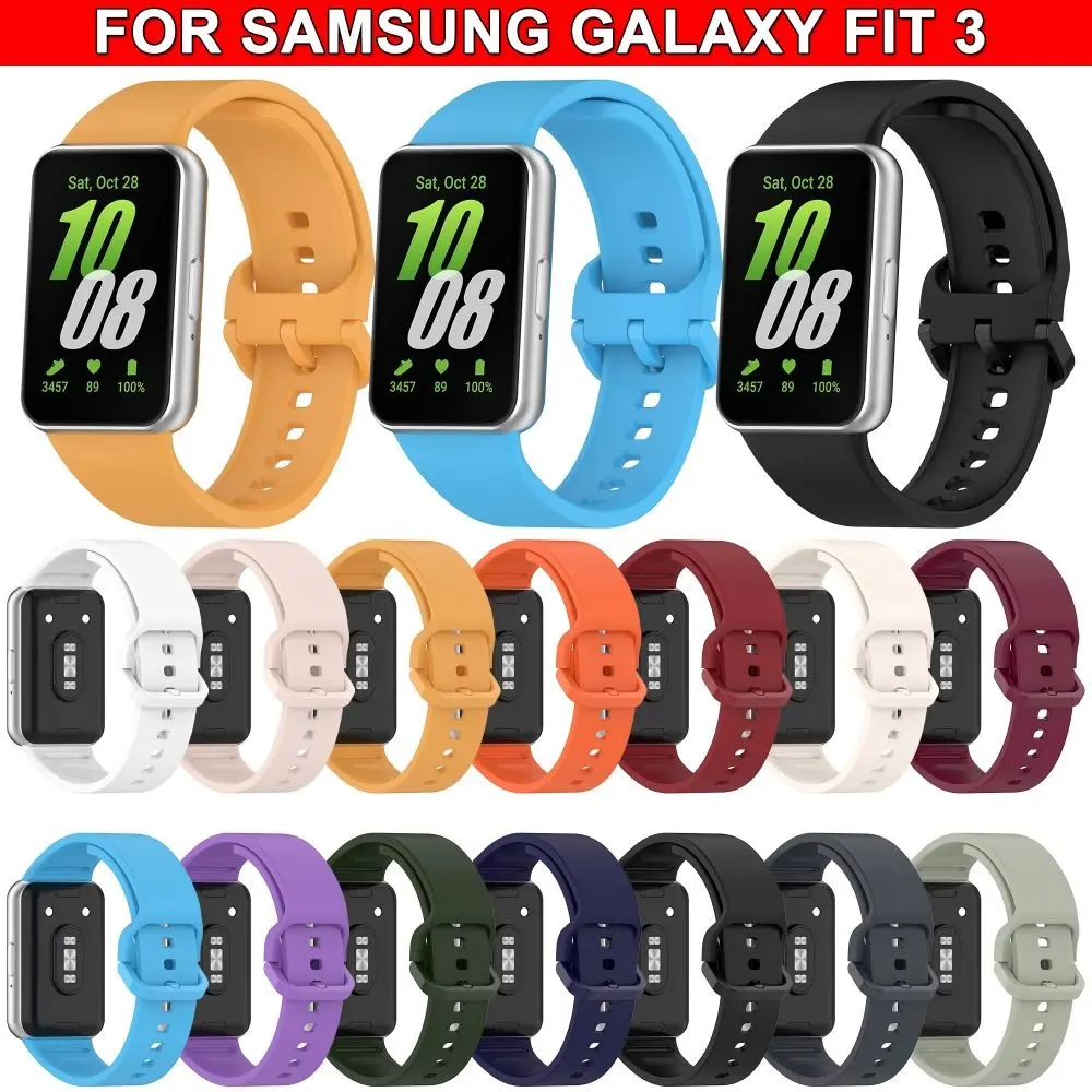 Replacement Silicone Strap For Samsung Galaxy Fit 3 Watch Bracelet Sport Watchband For Samsung Galaxy Fit 3 Band Accessories