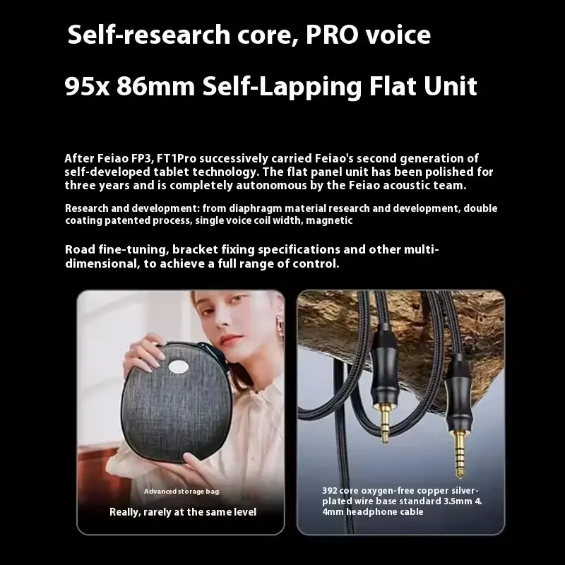 FiiO FT1 Pro Open-Back Planar Driver Headphone Magnetic Wired Hi-Fi Headset Hi-Res Audio for Home Studio Recording