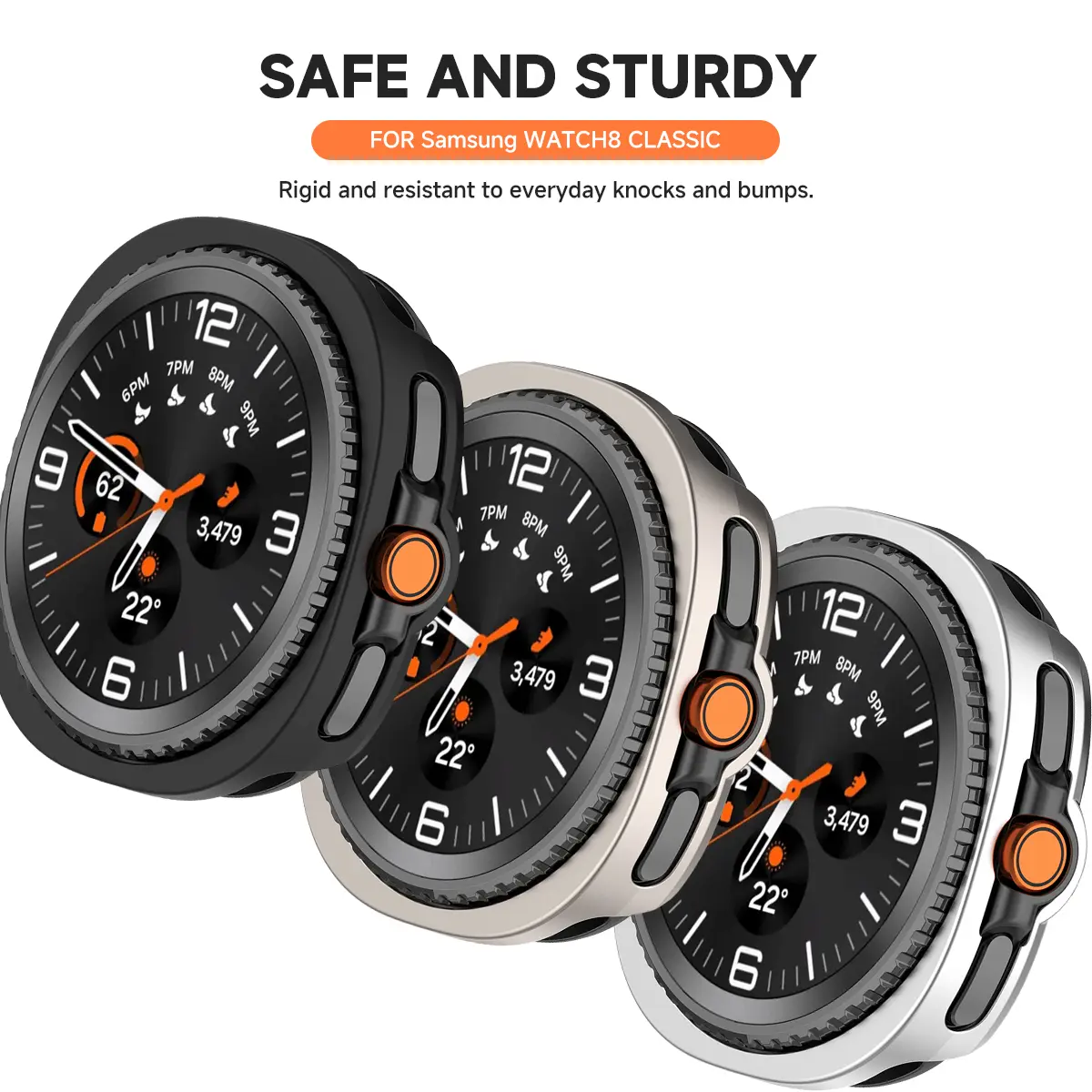 Protective Case for Samsung Galaxy Watch 8 Classic 8 40/44mm SmartWatch PC Protect Shell for Galaxy Watch 8 Protector Fram