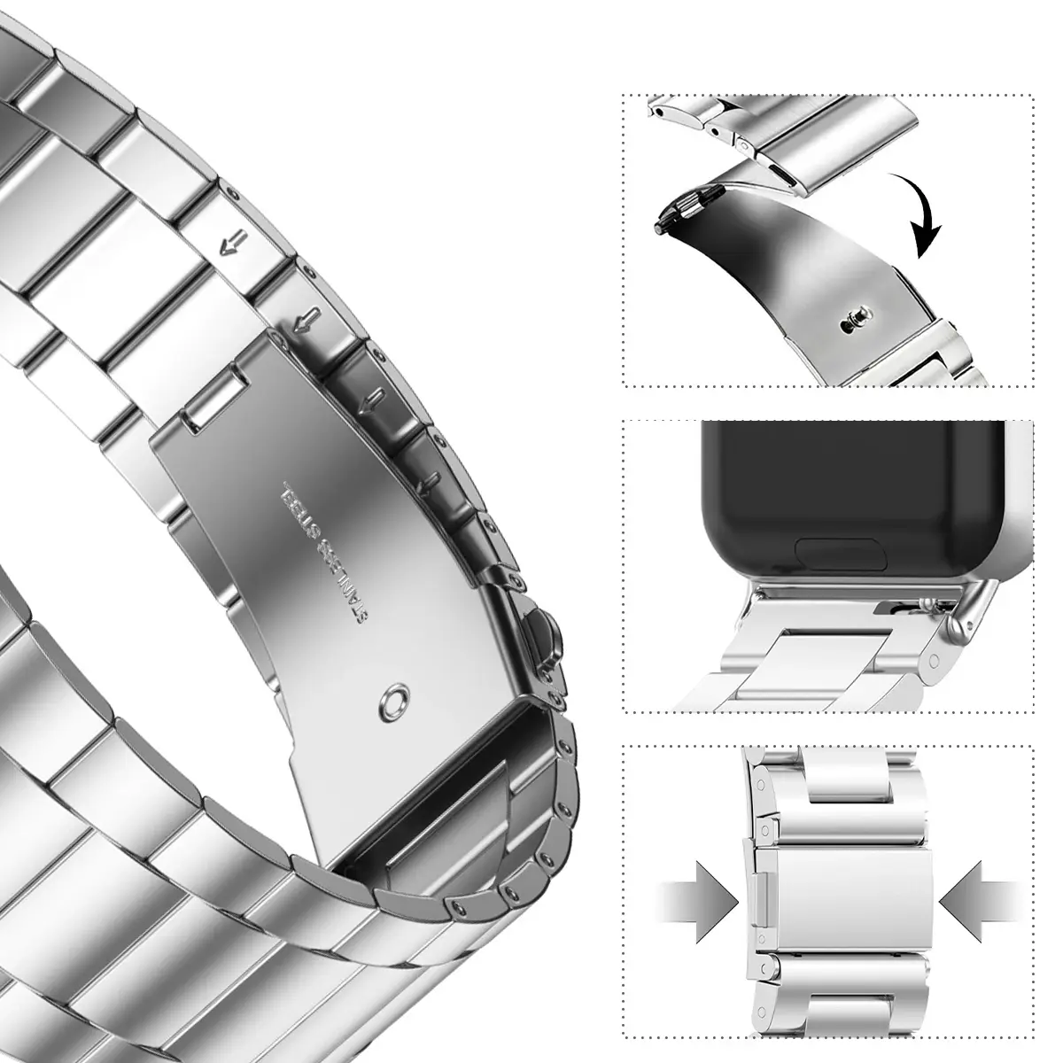 Metal Stainless Steel Band For Samsung Galaxy Fit 3 Strap Bracelet Wristband For Samsung Galaxy Fit 3 SM-R390 Correa Accessories