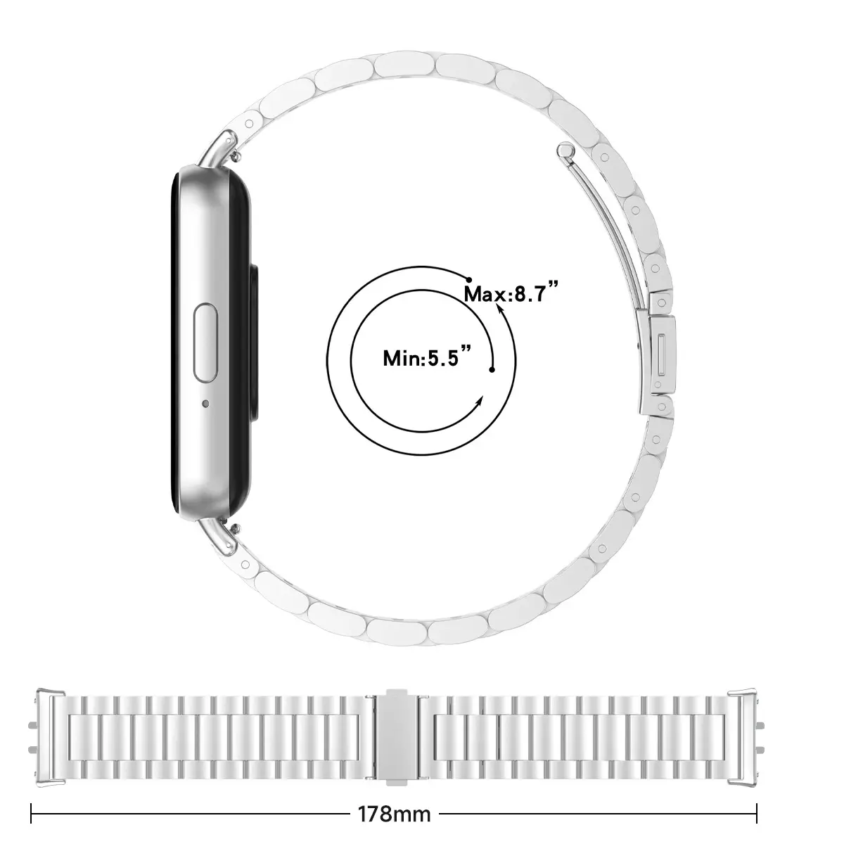 Metal Stainless Steel Band For Samsung Galaxy Fit 3 Strap Bracelet Wristband For Samsung Galaxy Fit 3 SM-R390 Correa Accessories