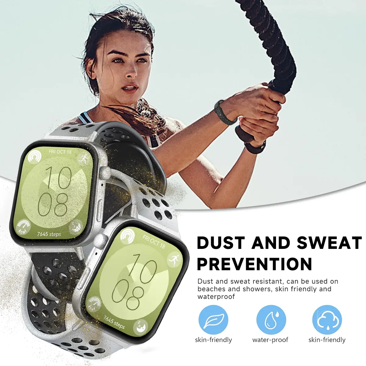 Sport Watchband For huawei watch fit 3 strap smartwatch silicone wrist breathable bracelet correa for watch fit 3 Accessories