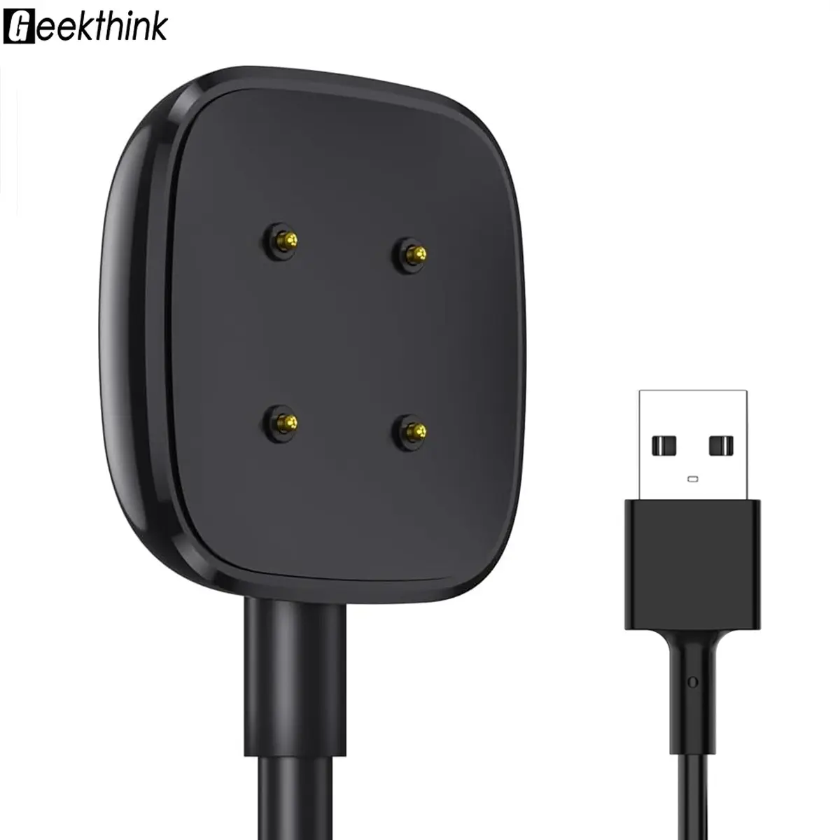 Smart Watch Dock Charger Adapter Magnetic USB Charging Cable Power Cord Compatible For Fitbit Versa 4/3 Sense 2/1