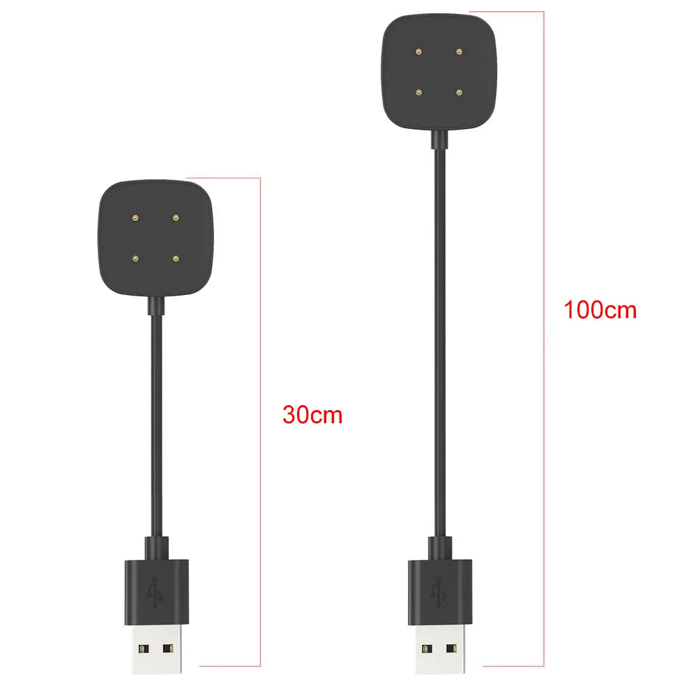 Smart Watch Dock Charger Adapter Magnetic USB Charging Cable Power Cord Compatible For Fitbit Versa 4/3 Sense 2/1