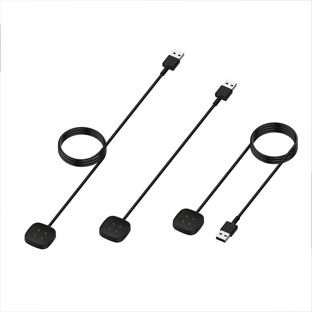 Smart Watch Dock Charger Adapter Magnetic USB Charging Cable Power Cord Compatible For Fitbit Versa 4/3 Sense 2/1