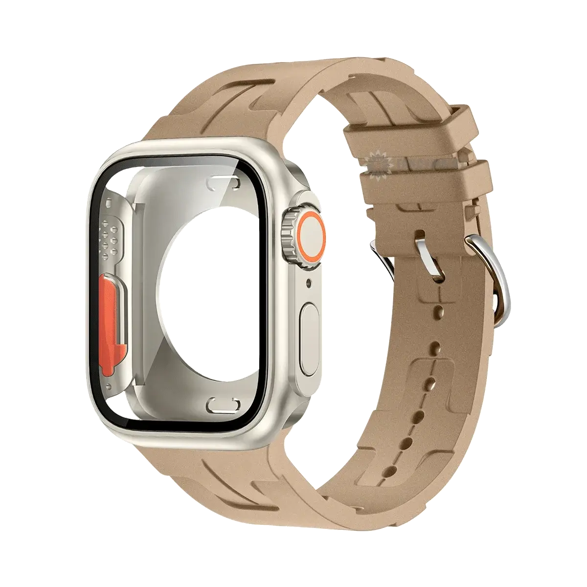 Original Silicone Band &Change To Ultra Case For Apple Watch 9 8 7 6 SE 5 4 Strap For iWatch Series 44mm 45mm 42mm 41mm Bracelet