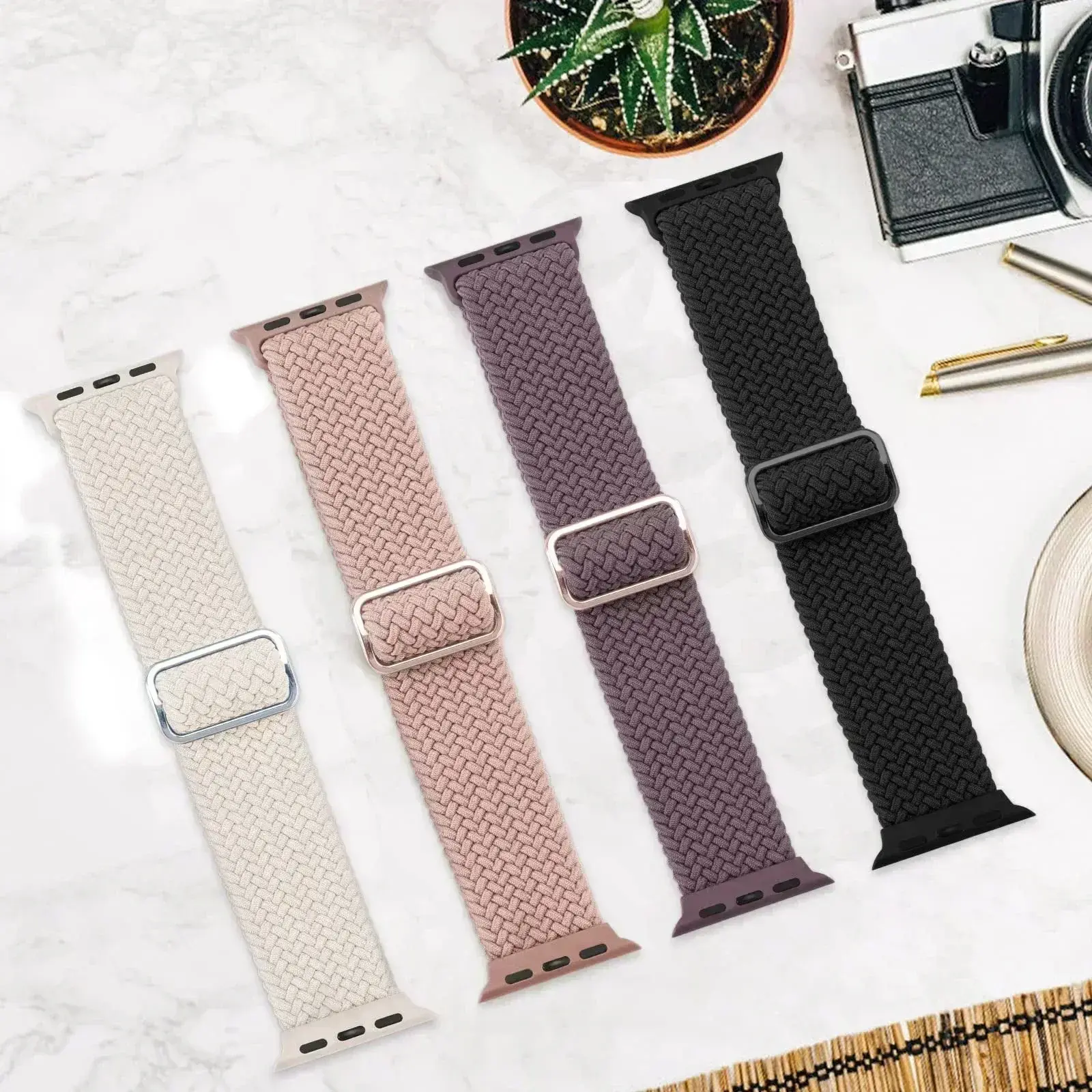 Braided Solo Loop For Apple Watch Series 10 42MM 46MM Ultra band 40mm 44mm 41mm 49mm 45mm Elastic bracelet iWatch 9 8 7 se strap