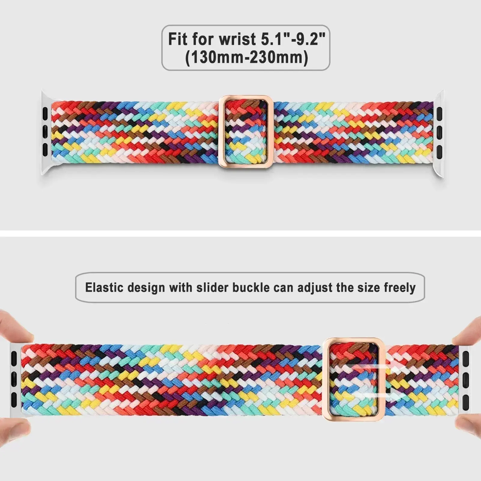 Braided Solo Loop For Apple Watch Series 10 42MM 46MM Ultra band 40mm 44mm 41mm 49mm 45mm Elastic bracelet iWatch 9 8 7 se strap