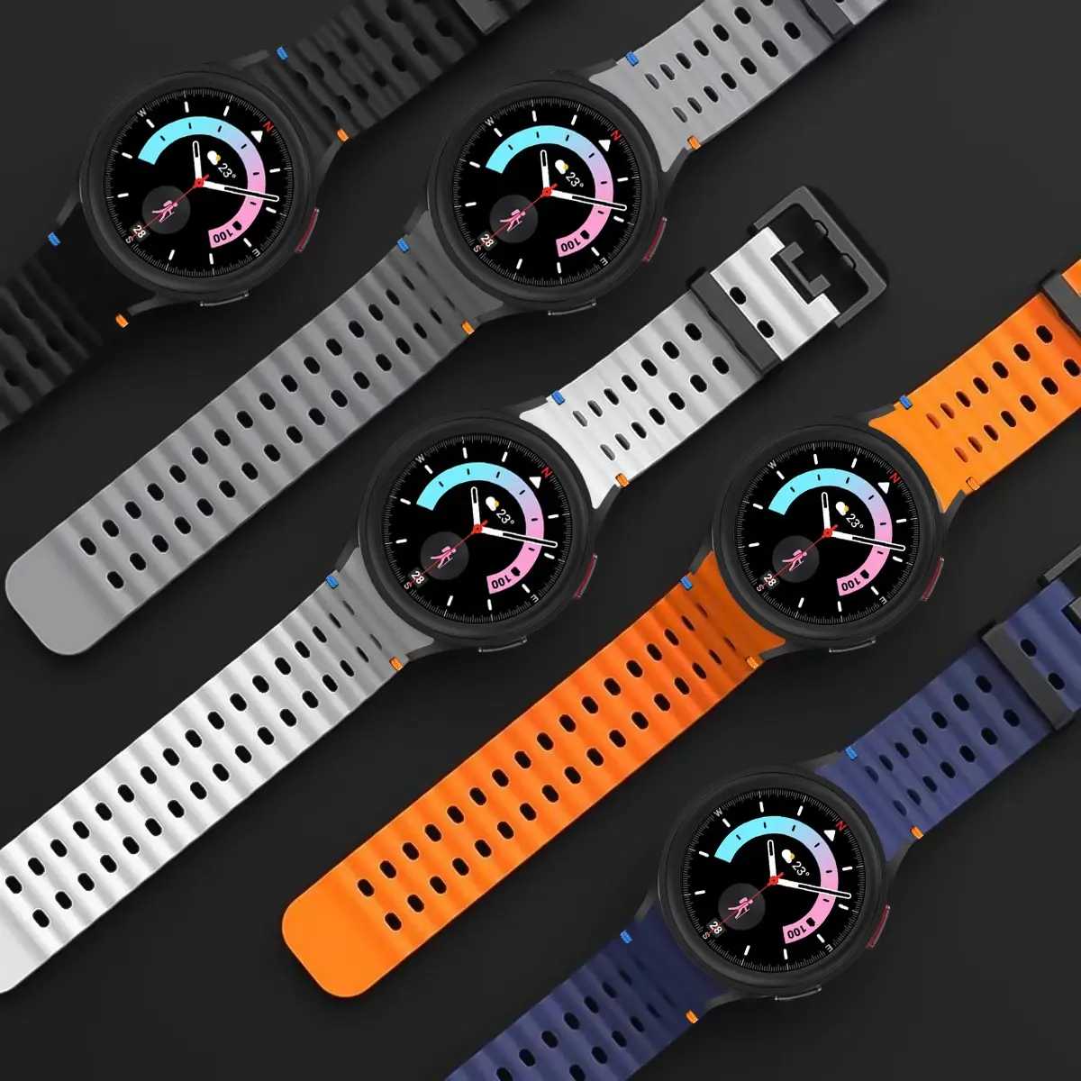 Band for Samsung Galaxy Watch 7/6/5 Pro/4 classic 40mm 44mm Sport Silicone No Gaps wrist correa Bracelet Galaxy Watch 7 straps