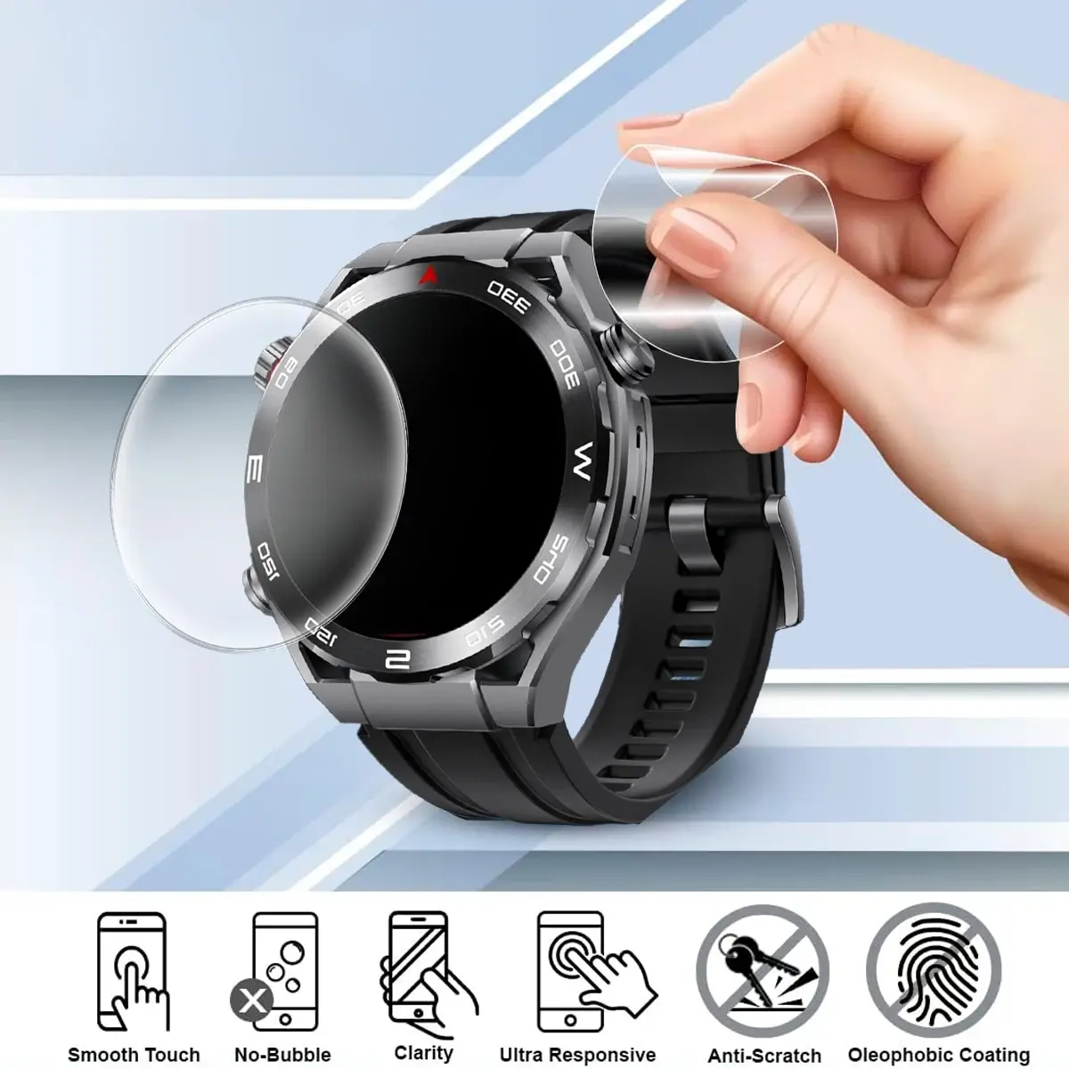 1-5PCS Soft TPU Hydrogel Protective Film for Huawei Watch Ultimate Smartwatch HD Clear Screen Protector