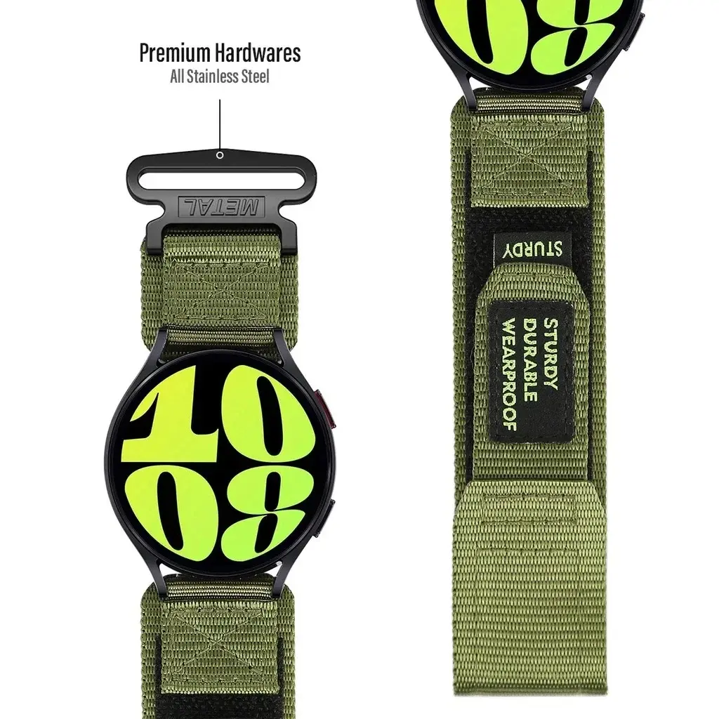 22mm 20mm Tactics Sport Strap for Samsung Galaxy Watch 6 5 4 40mm 44mm Band 6 Classic 43 47mm Nylon Loop Bracelet Active Gear S3