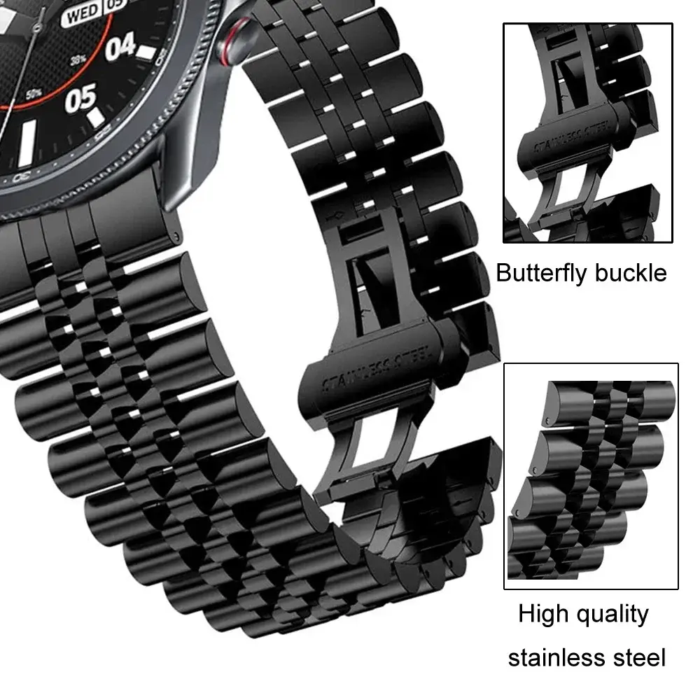 20mm 22mm Stainless Steel Strap for Samsung Galaxy Watch 7 6 5 40/44mm Metal Band Correas for Huawei Watch GT5 GT4  Bracelet