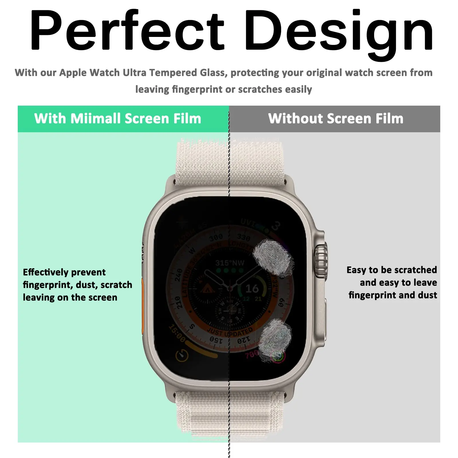Anti Glare Peeping Screen Protetive Film Glass for Apple Watch Ultra 49mm 45mm 41mm HD Iwatch Series 8 7 6 SE 5 4 38 40mm 44mm