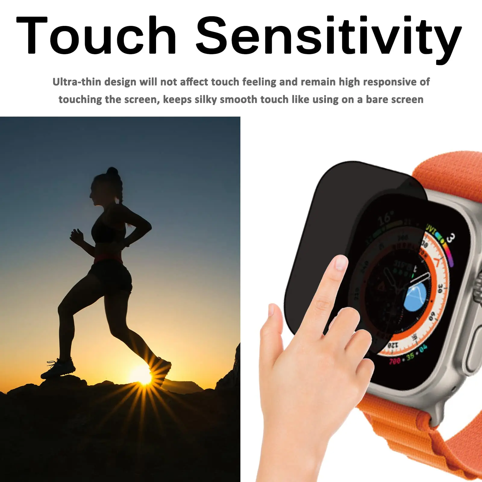 Anti Glare Peeping Screen Protetive Film Glass for Apple Watch Ultra 49mm 45mm 41mm HD Iwatch Series 8 7 6 SE 5 4 38 40mm 44mm