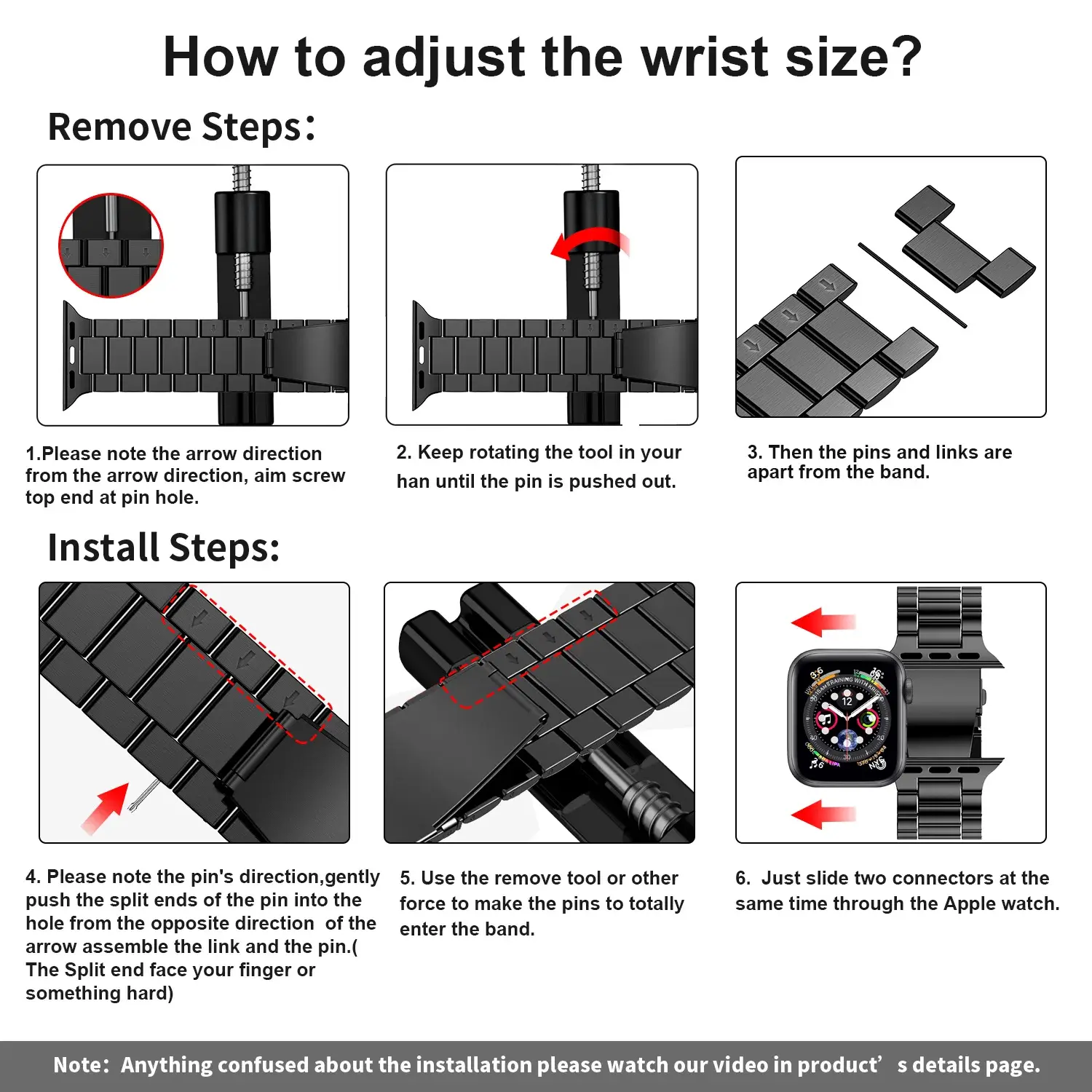 Titanium Color Stainless Steel Strap For Apple Watch Band Ultra 2 49mm 45mm 41mm 40mm 44mm Metal Bracelet iwatch series 9 7 6 8
