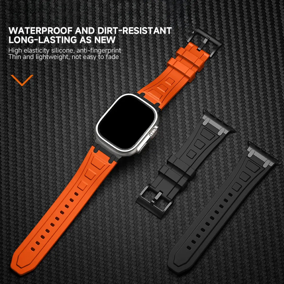 Silicone Strap for Apple Watch Band Ultra 2 1 49mm 46mm 45mm 44mm 42mm Sport Bracelet for Iwatch Series 10 9 8 7 6 5 SE Correas