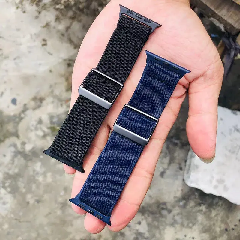 Nylon Strap For Apple Watch Band 9 8 7 SE 6 5 4 Ultra 49MM 40MM 44MM 45MM 41MM Accessorie bracelet for iWatch serie 3 38MM 42MM