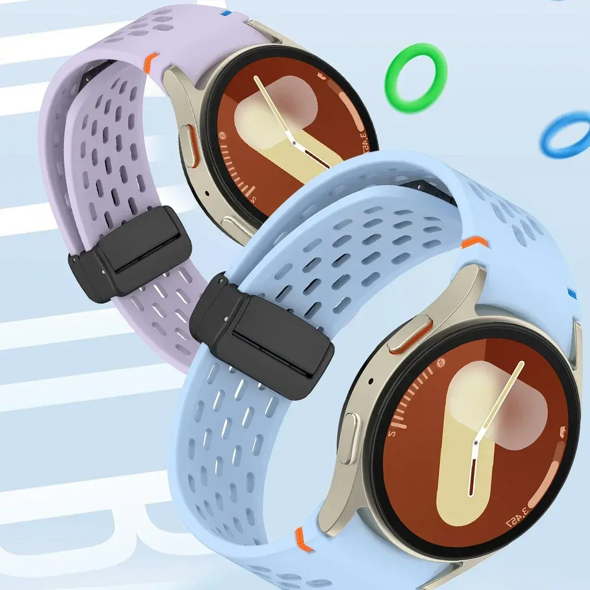 20mm Magnetic Strap for Samsung Galaxy Watch 7FE 6 5 4 44 40mm Watch4/6 Classic 42 46 47 Silicone Band No Gaps Bracelet Correas