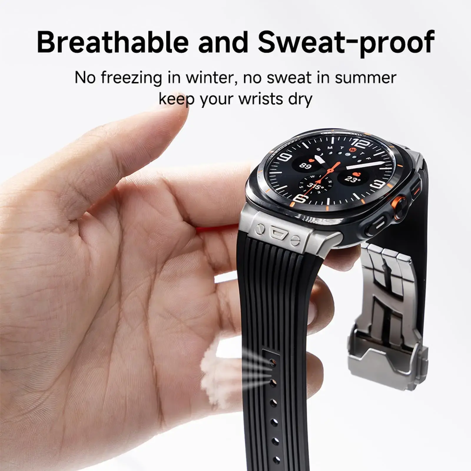 Sports Strap for Samsung Galaxy Watch Ultra 7 47mm Stainless Steel Buckle Band for Samsung Galaxy Watch 7 Ultra Luxury Bracelet