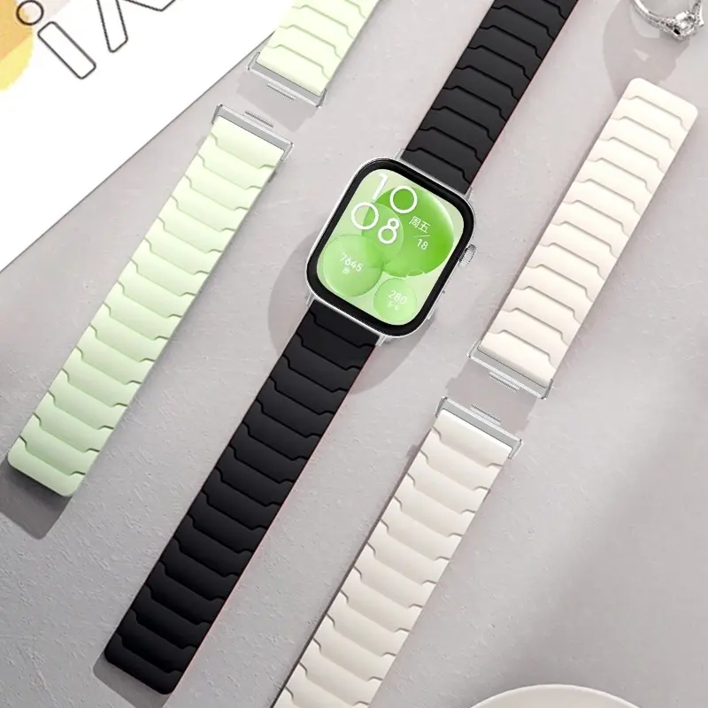 Magnetic Loop Strap For Huawei Watch Fit 4Pro 4 3 Silicone Band Sport Bracelet For Huawei  Fit4Pro 4 3 2 1 Replacement Watchband
