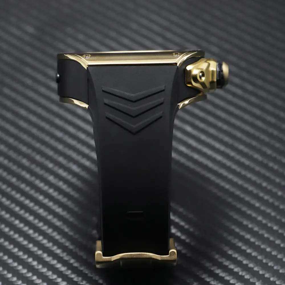 Luxury Stainless Steel Case Modification Kit for Apple Watch 8 Ultra Rubber Band IWatch Series 8 49mm Sport Bracelet Refit Mod