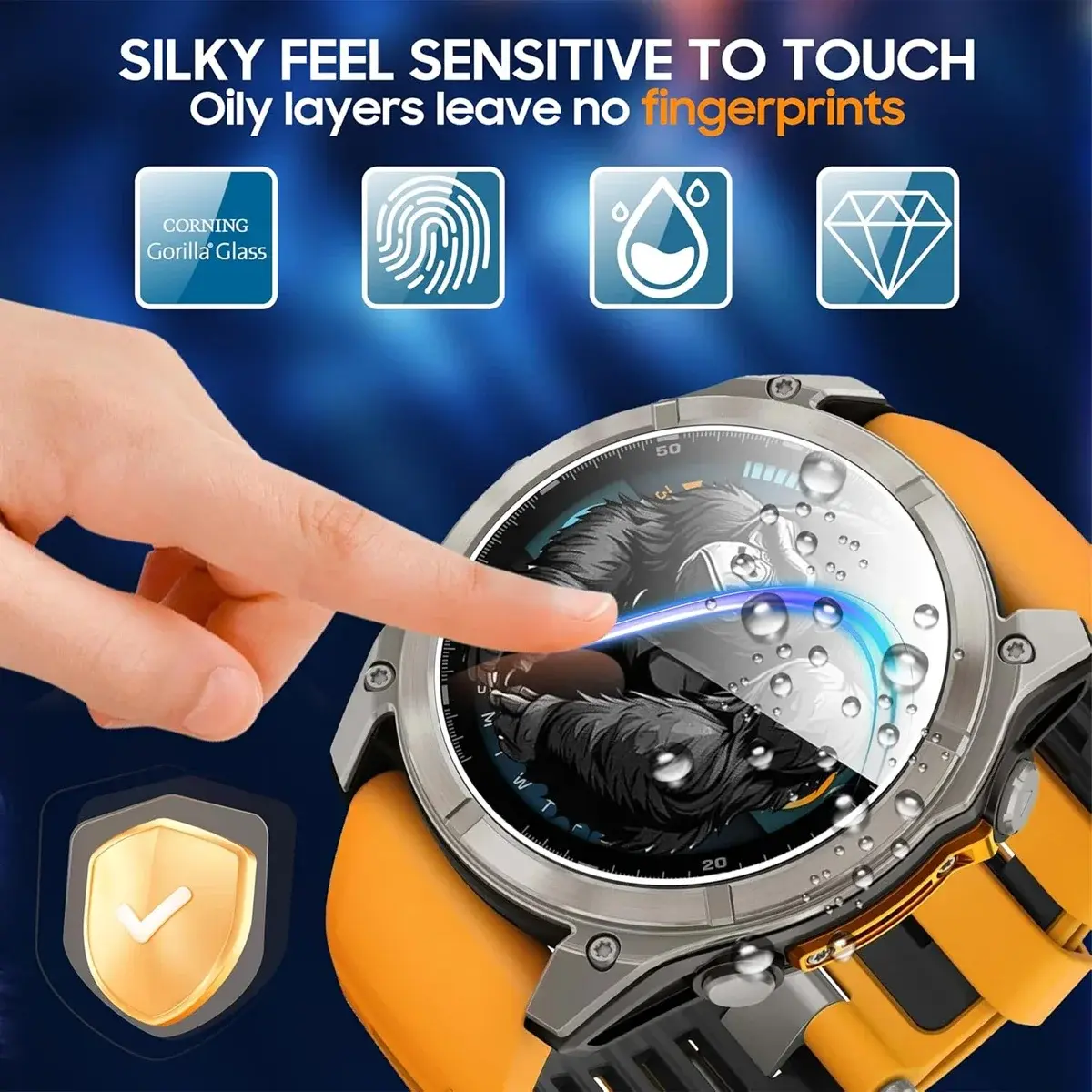 Tempered Glass For Garmin Watch Foreruuner165/955/255 Screen Protector Glass Positioning Anti-scratch Film For Garmin Accessorie
